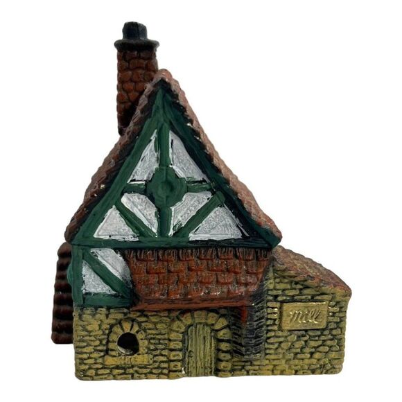 Village Hand Painted Cottage Porcelain Mill Shop 3.25”x2.5”x3” For Village - Picture 1 of 8